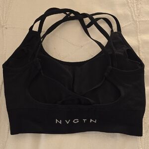 NVGTN Black Strappy Sports Bra